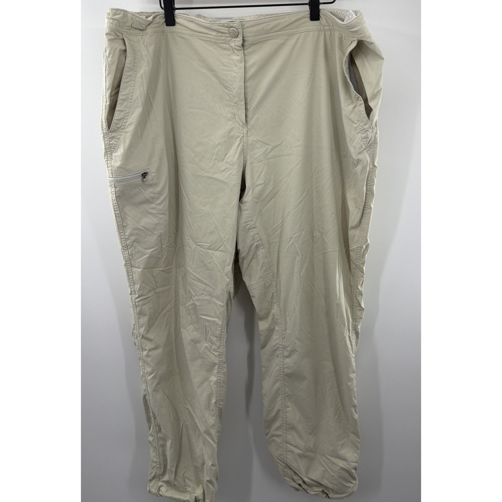 Ll Bean Pants Hiking Straight Leg Nylon Blend Camp Cargo 20W Plus Womens‎